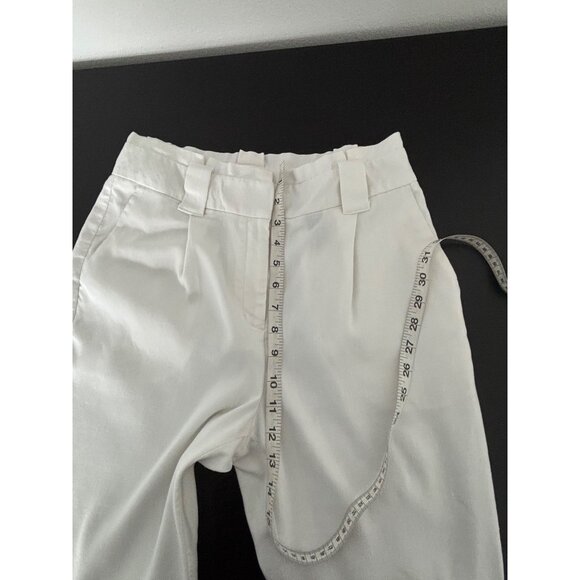 Express Linen Blend Pants 4 High Waisted Paperbag Quiet Luxury Preppy Old Money - Picture 6 of 12